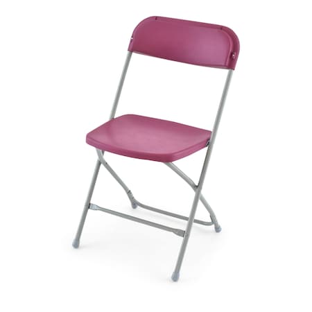 Atlas Commercial Products TitanPRO Plastic Folding Chair, Burgundy PFC2BGY